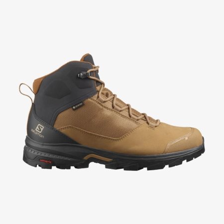 Salomon OUTWARD GORE-TEX Mens Hiking Boots Brown UK TLZJ